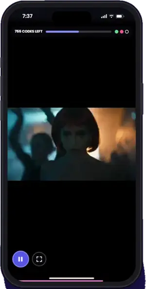 Batman demo game on an iPhone in the Vidmoola app