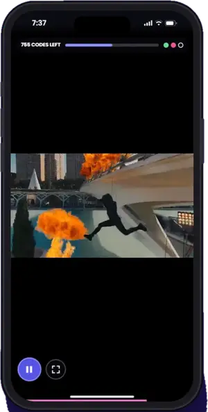 Apple demo game on an iPhone in the Vidmoola app